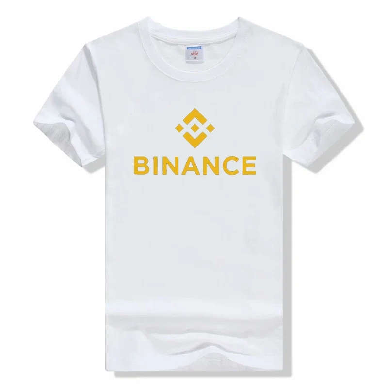 Фото Binance, футболка с принтом монеты и криптовалюты, модные повседневные топы с круглым вырезом и рукавами, футболка №4