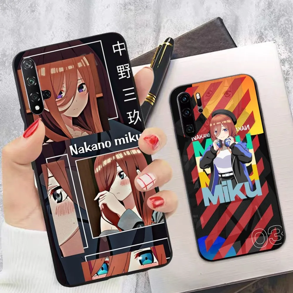Аниме Чехол Nakano Miku для телефона Huawei P 8 9 10 20 30 40 50 Pro Lite Psmart Honor 10 Lite 70 Mate 20lite