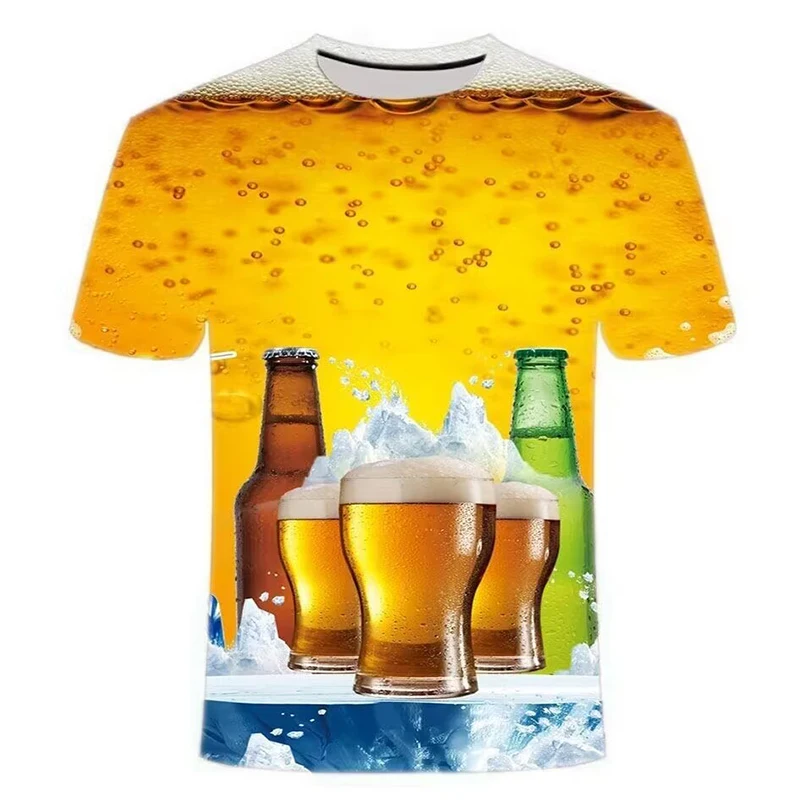 Футболка мужская с 3D-принтом Just Beer It, свободная рубашка с круглым вырезом и коротким рукавом, уличная одежда в стиле харадку, большие размеры, лето (art.: 3920c2c677e5d) - 3920c2c677e5d