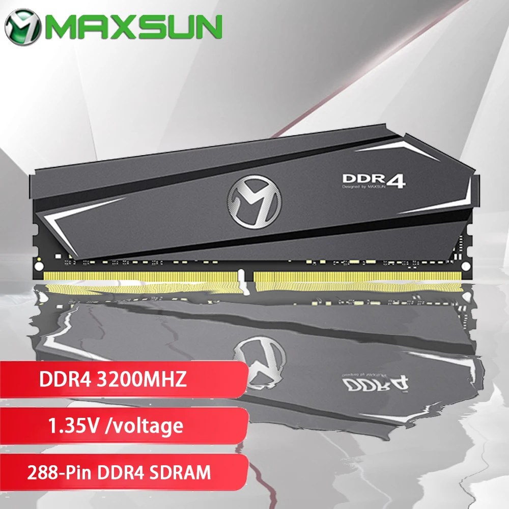 MAXSUN ОЗУ DDR4 8 Гб 3200 МГц 288Pin Память 1,2 в/1,35 в RAMs 16 Гб двухканальный подходит для настольных компьютеров Intel AMD
