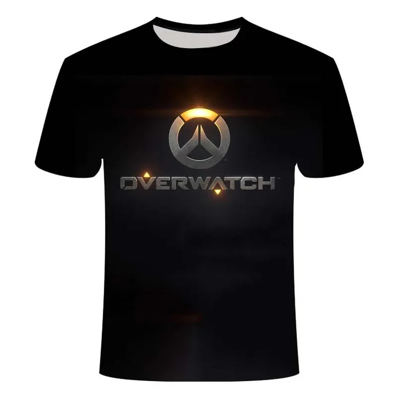 Фото Новинка 2024, футболка с коротким рукавом и принтом 3d Game Overwatch, модная мужская футболка Harajuku для киберспорта с рисунком игры №3