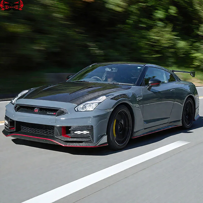Фото Для GTR R35, обновленный новый комплект кузова из полууглеродного волокна в стиле Nismo 2024, передний бампер, задний бампер, боковая юбка, спойлер на крыло. №2