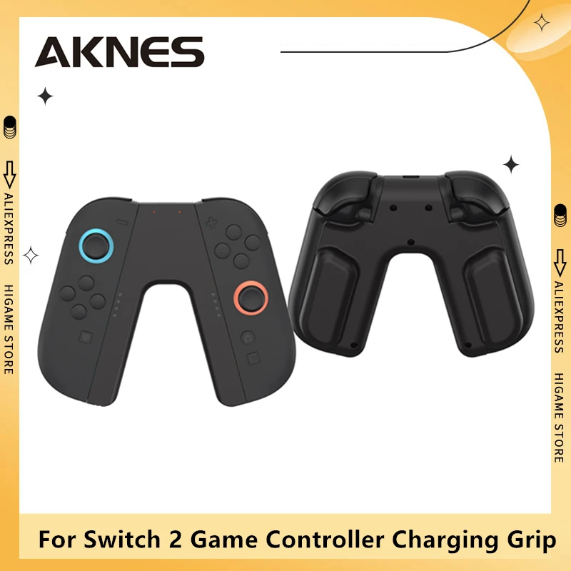 AKNES NEW для игрового контроллера Nintendo Switch 2, левая и правая маленькие ручки, многофункциональная ручка, зарядная ручка