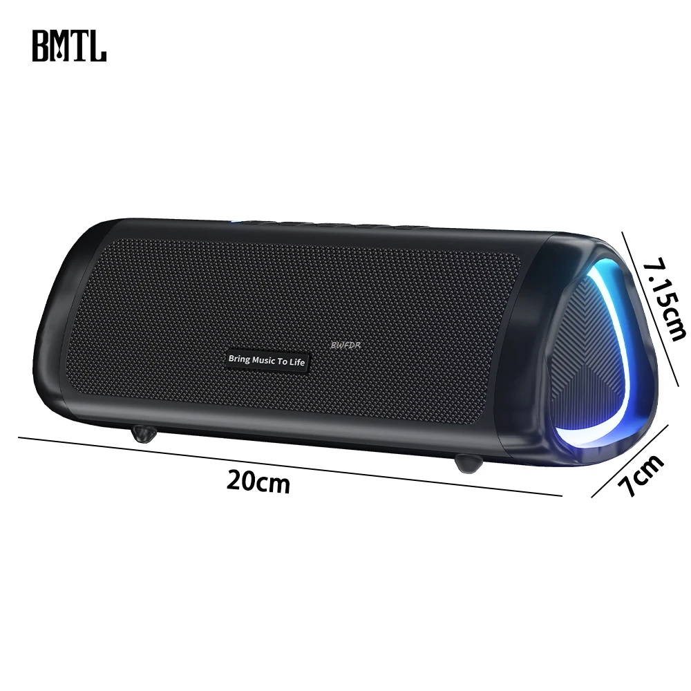 Горячая BMTL треугольная Bluetooth-колонка 20 Вт портативная 3D стереозвук беспроводная TWS водонепроницаемая Suporrt TFAUX RGB свет дропшиппинг (art.: 3920cc6ca68c1) - 3920cc6ca68c1