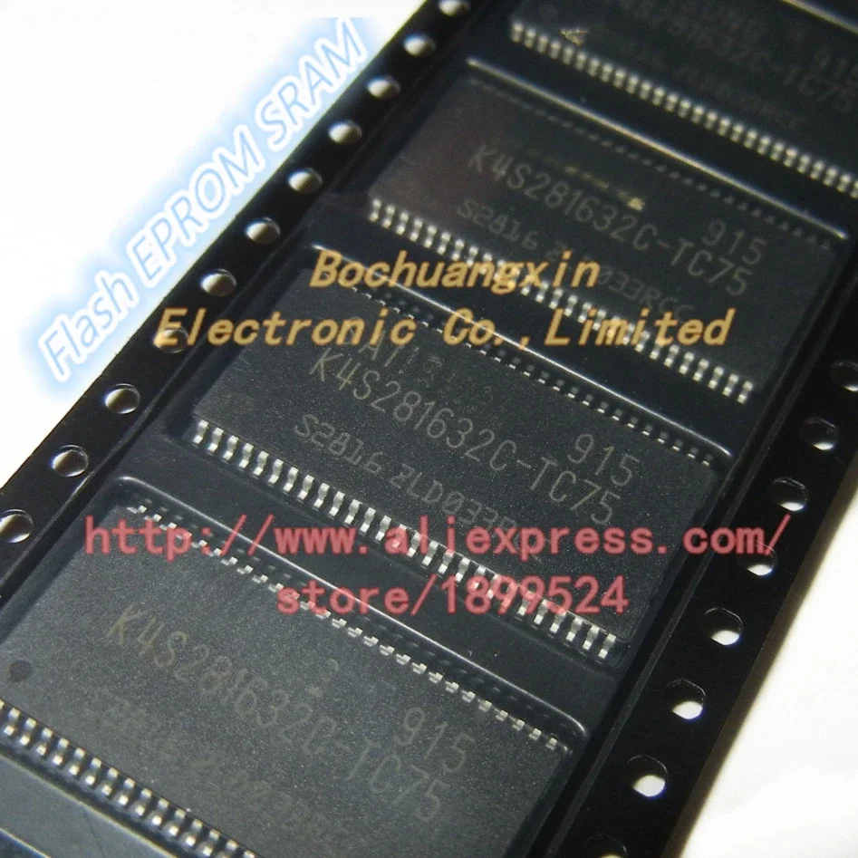 Бесплатная доставка K4S281632C-UC75 K4S281632C TSOP54 128 Мбит SDRAM 2 м x 16 бит x 4 банки синхронный DRAM LVTTL