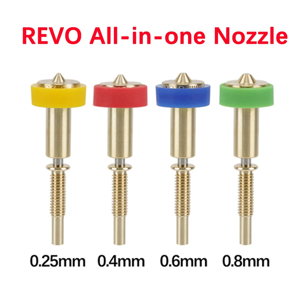 Универсальная насадка Revo для Revo Ceramic Hotend 0,25/0,4/0,6/0,8 мм, терморазрыв 3D-принтера, латунная титановая насадка для E3D Revo Hot End