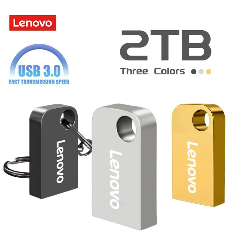 Новый USB флеш-накопитель Lenovo, флэш-накопитель, высокоскоростной флеш-накопитель, 1 ТБ, металлический U-диск, USB 3,0, карта памяти, подарок для телефона/ПК/автомобиля