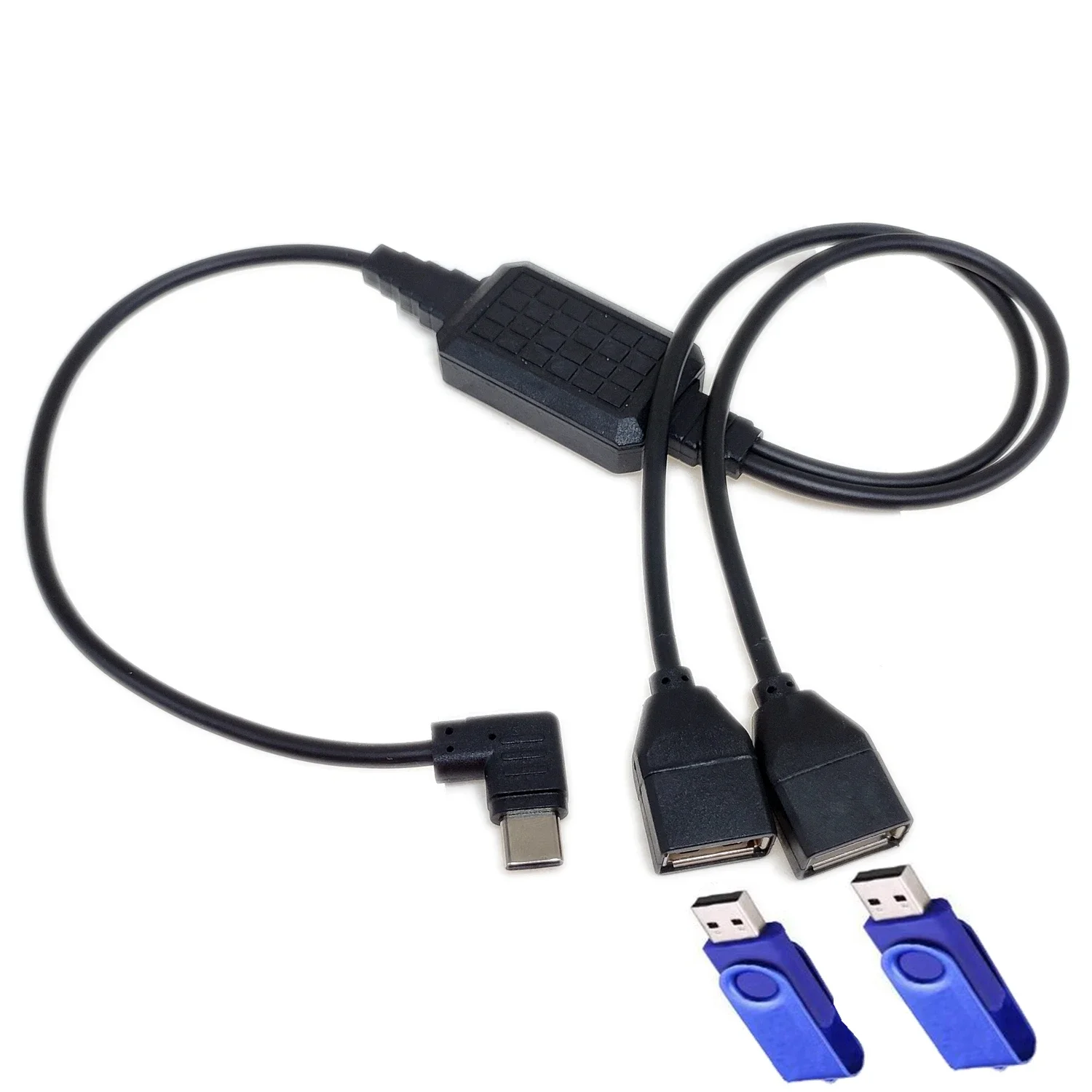 Адаптер USBC на 2 USB USBA, источник питания для передачи данных, конвертер OTG кабеля, многопортовый USB2.0, двойной порт MacBook Pro iPad