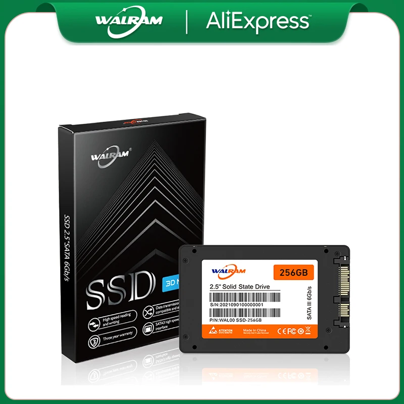 Жорсткий диск WALRAM Sata3 SSD120GB 240 ГБ 256 ГБ 480 ГБ 512 ГБ 1 ТБ Внутренний твердотельный накопитель SSD для настольных ПК, ноутбуков