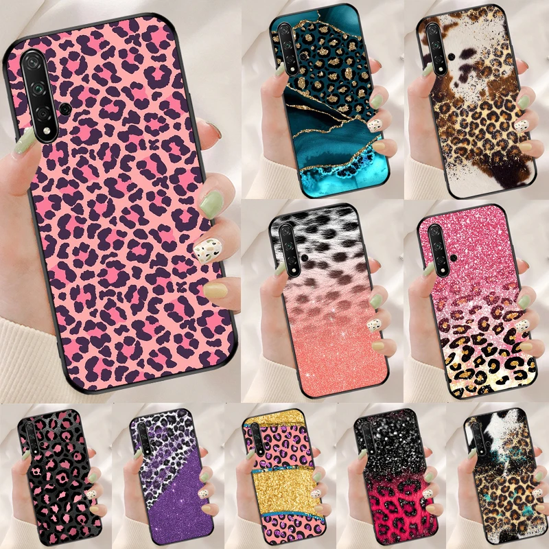 Чехол с леопардовым принтом для Huawei Nova Y90 Y70 Y60 Y61 Y91 Y72 9 10 SE 12i 12s 11i 5T P60 Pro P20 P30 P40 Lite