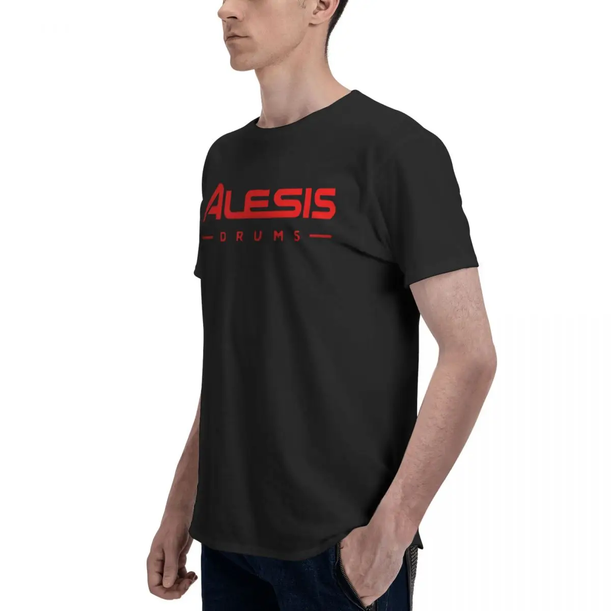 Фото Alesis Drums 100% хлопок, повседневная дышащая удобная мужская дизайнерская одежда в стиле аниме, мужская одежда №5