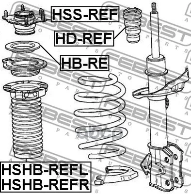 Фото Пыльник Амортизатора Передний Honda Cr-V Re3/Re4 2007-2012 Hshb-Refl Febest арт. HSHB-REFL №2