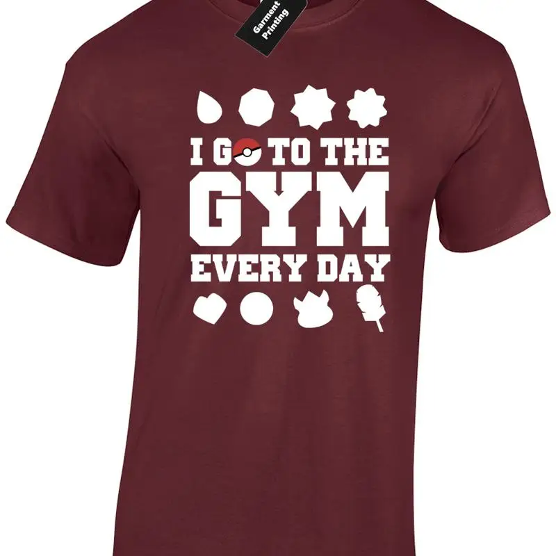 МУЖСКАЯ ФУТБОЛКА I GO TO THE GYM EVERY DAY СМЕШНЫЙ ДИЗАЙН ТРЕНИРОВОЧНЫЙ ТОП НОВЫЙ ПОДАРОК