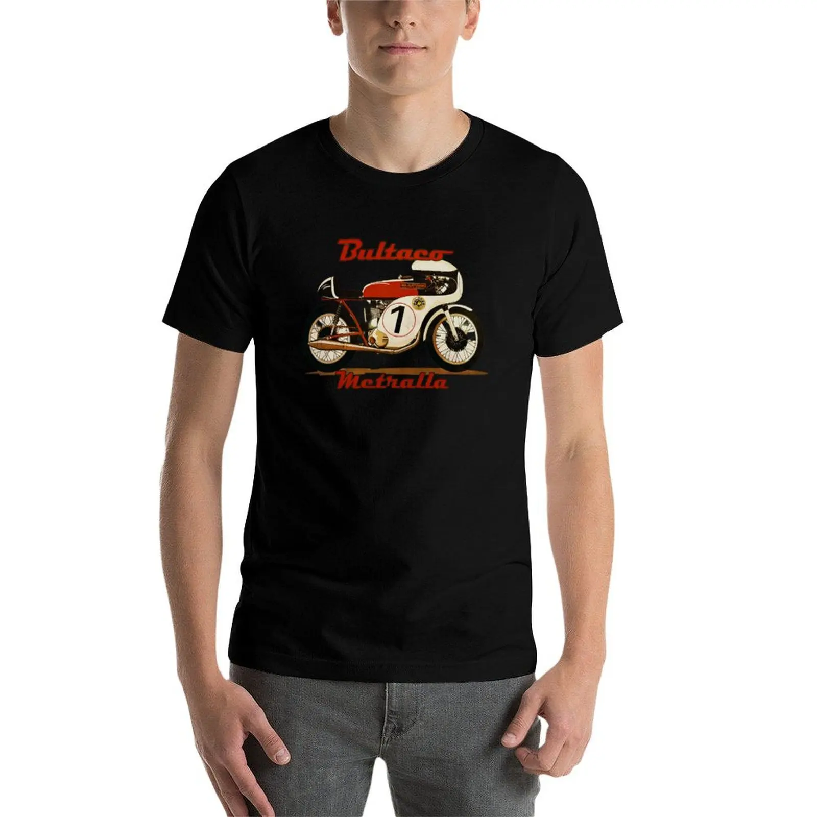 Фото Футболка Bultaco Motorcycle Metralla, футболка большого размера, блузка, пот, забавные футболки, большие и высокие футболки для мужчин №4