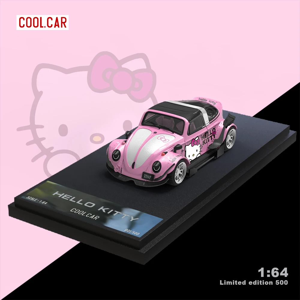 TIMEMICRO & CoolCar 1/64 Volkswagen Beetle kitty окрашенная классическая модель автомобиля из сплава