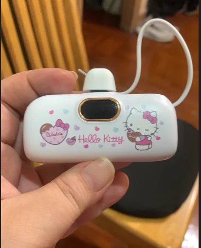 Фото Коллекция персонажей Sanrio, 5000 мАч, Tc, подключаемый мобильный аккумулятор, Apple Android, зарядное устройство большой емкости, подарок №3