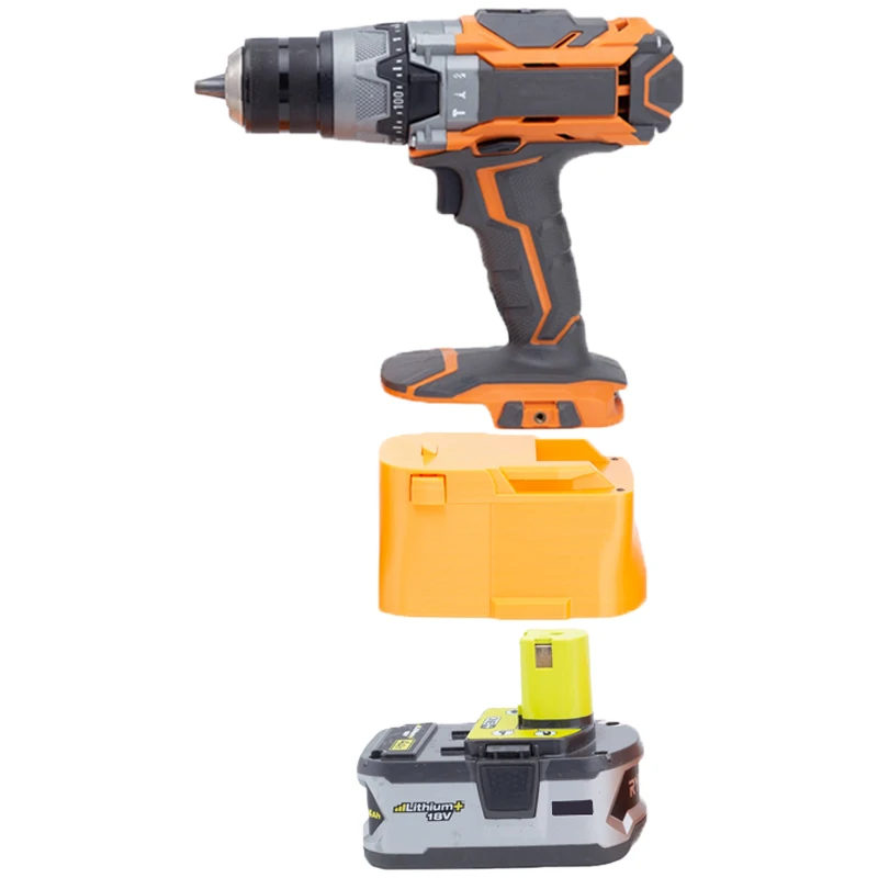 Фото Преобразователь батареи для литий-ионных инструментов AEG RIDGID 18 в, адаптер для литий-ионных аккумуляторов Ryobi 18 в, аксессуары для электроинструментов №5