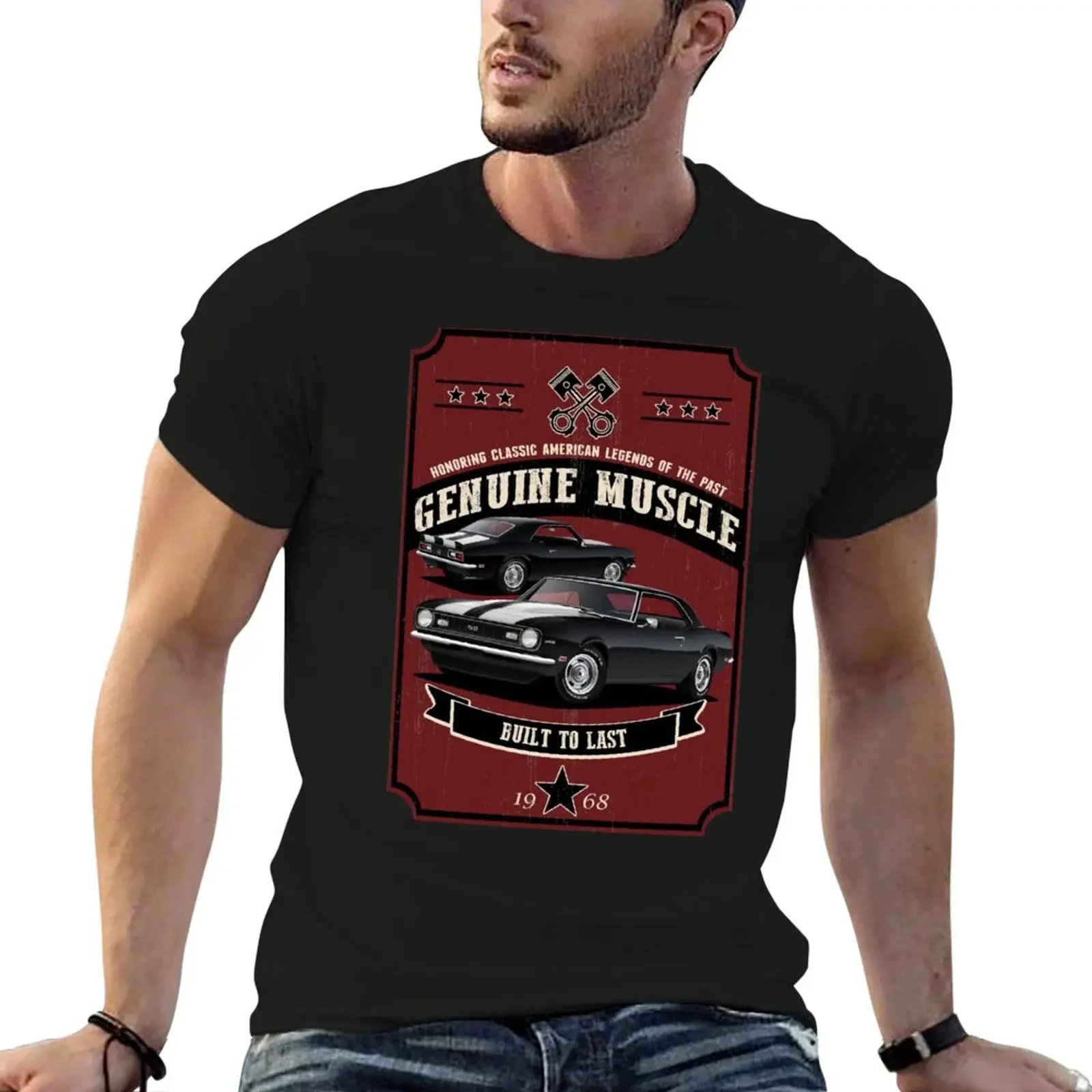 1968 Muscle Car Garage T-Shirt graphic tee shirt shirts graphic mens white t shirts