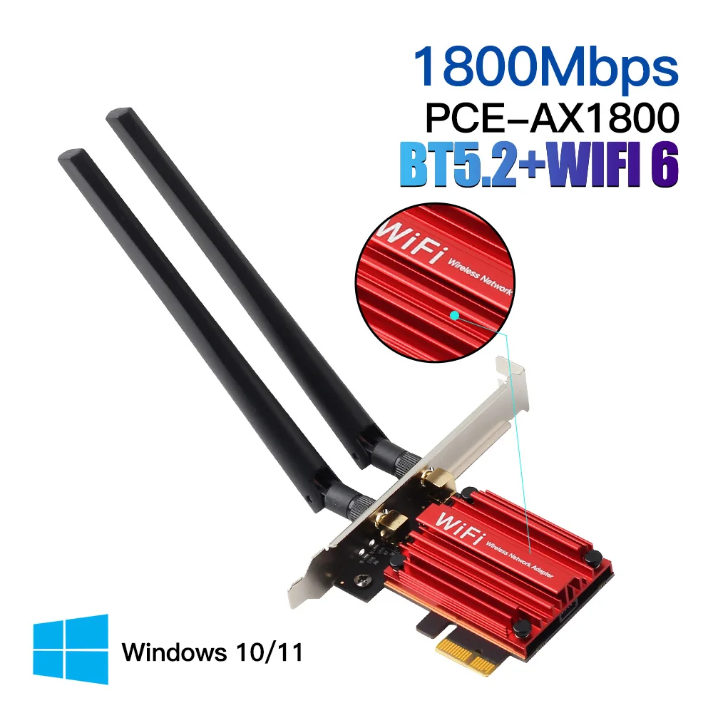 1800 Мбит/с Wi-Fi 6 Bluetooth 9. 0 MT7921 AX200 PCI Express беспроводной адаптер двухдиапазонный 5,2. 11AX/AC Wi-Fi сетевая карта Windows 10 11