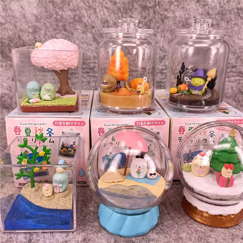 RE-MENT Sumikkogurashi слепая коробка игрушки миниатюрные The Four Seasons пейзажная бутылка сцена аниме фигурка собирать украшения