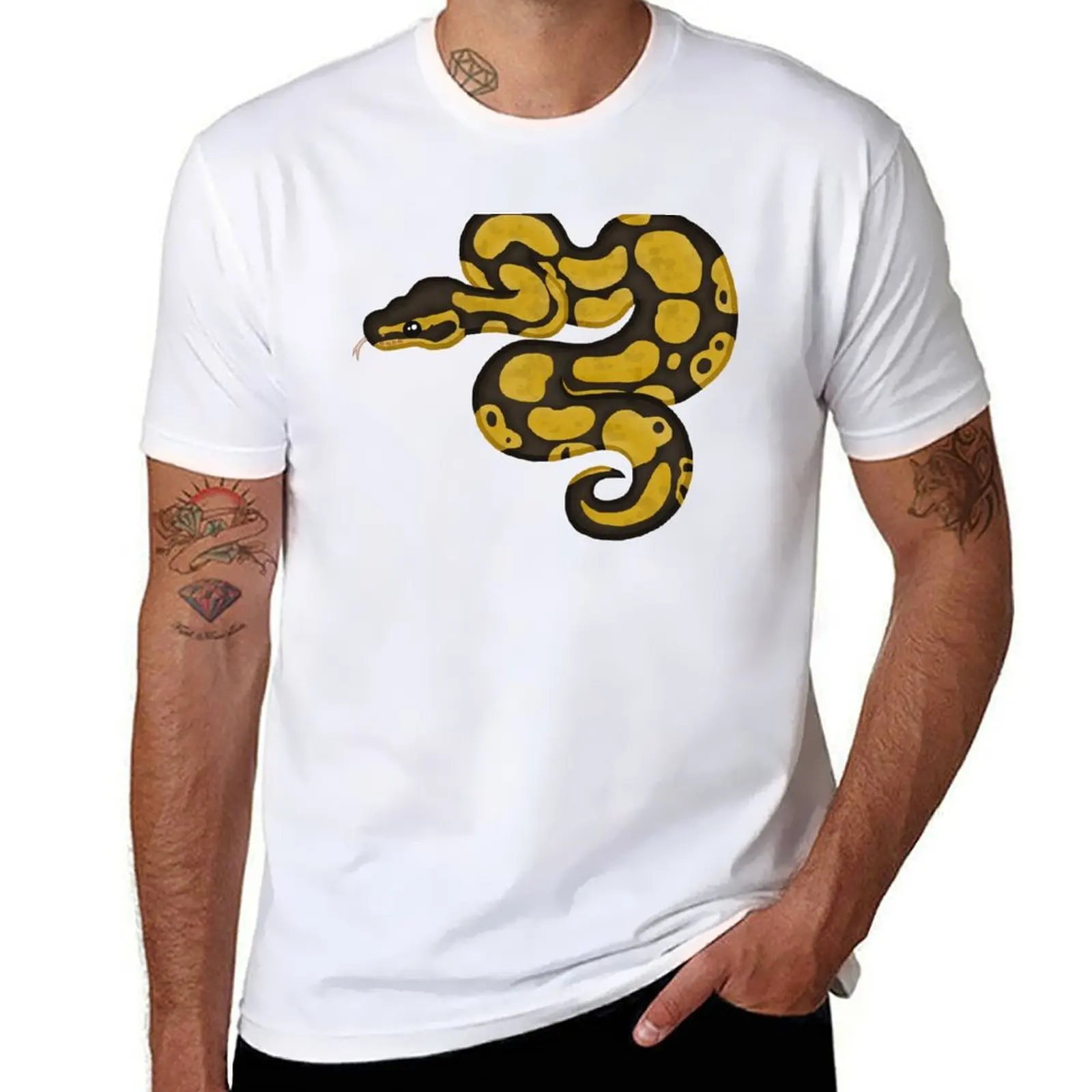 Мяч/Royal Python-футболка Normal Morph, забавные футболки, темные футболки с юмором для мужчин, белая футболка