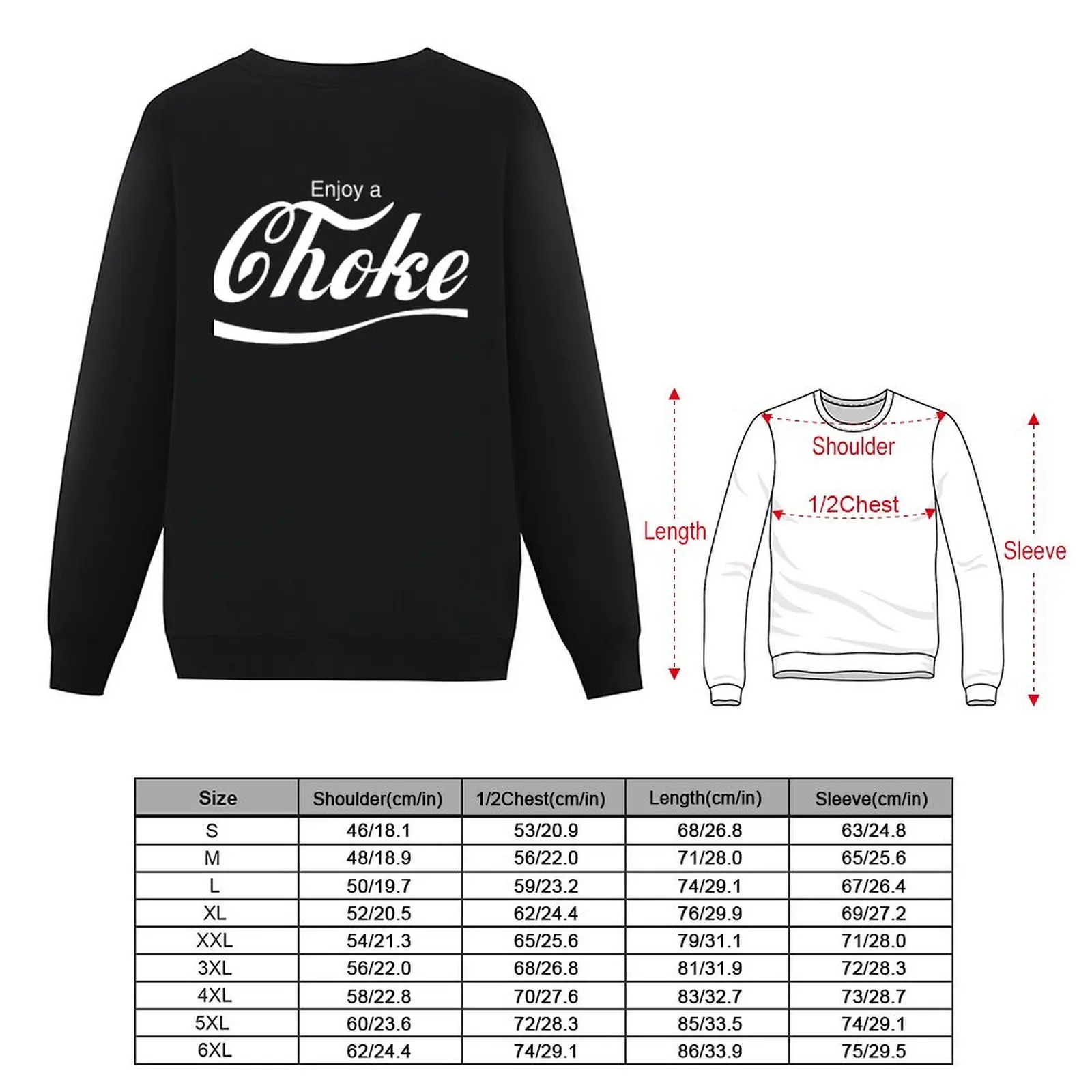 Фото Классический пуловер Enjoy a Choke, зимняя одежда, мужская одежда, одежда в стиле аниме, новая одежда в свитшотах №5