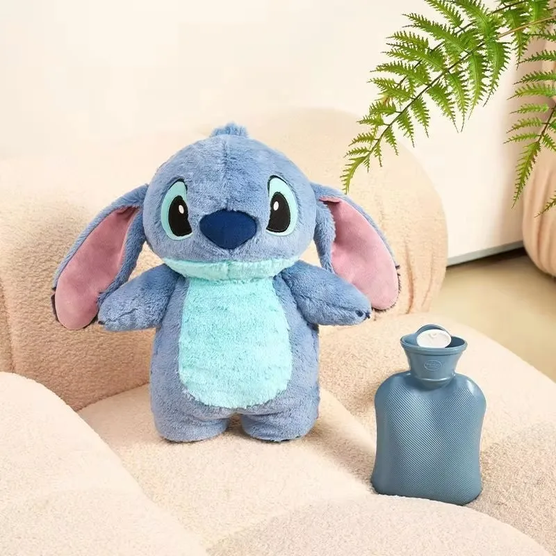 Disney Stitch аниме зимняя очень большая плюшевая бутылка для горячей воды женская домашняя грелка для рук праздничный подарок для девушки