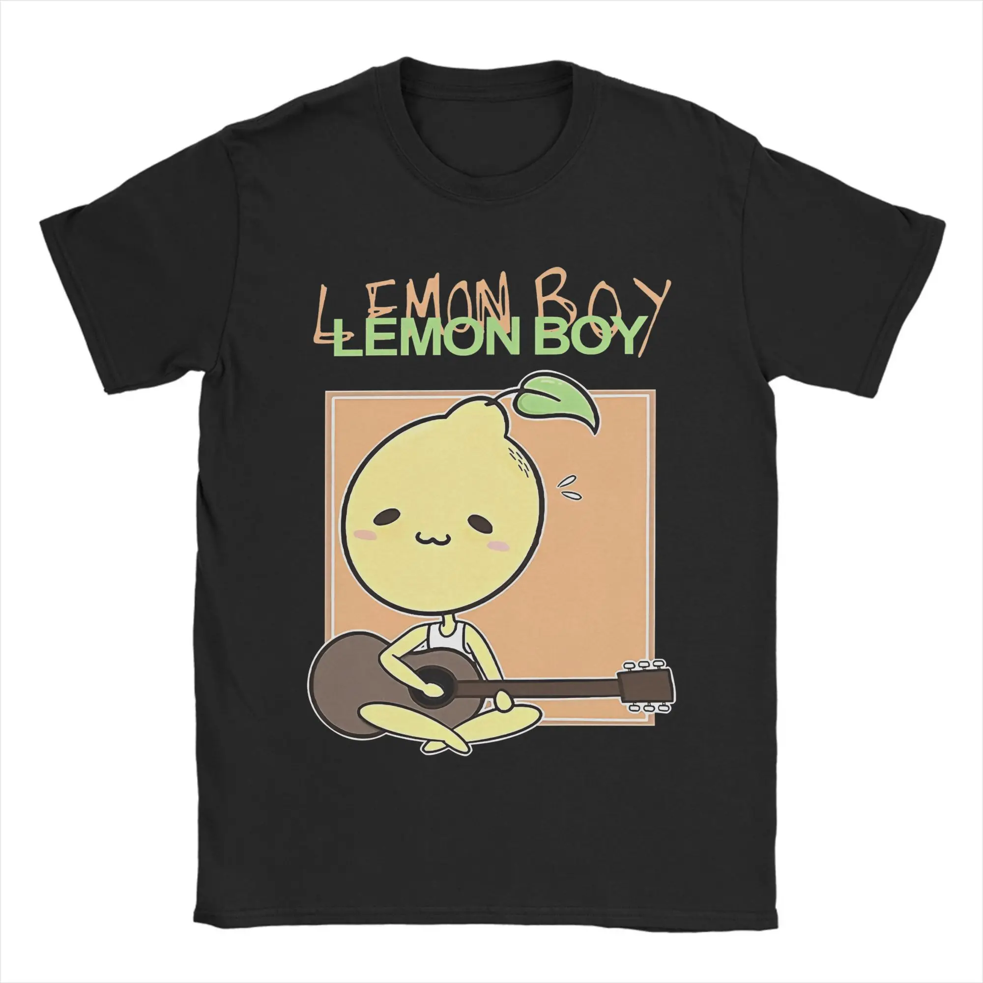 Хлопковая футболка Lemon Boy для пары, летняя футболка Cavetown Music в уличном стиле, футболка в стиле хиппи с круглым вырезом, одежда большого размера, оптовая продажа
