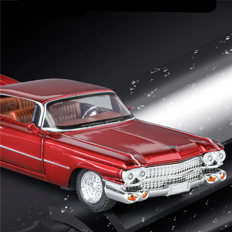 Фото 1/32 Eldorado Biarritz Series 62, классическая модель спортивного автомобиля из сплава, литая под давлением металлическая модель автомобиля в стиле ретро, звуковой свет, детская игрушка в подарок №2