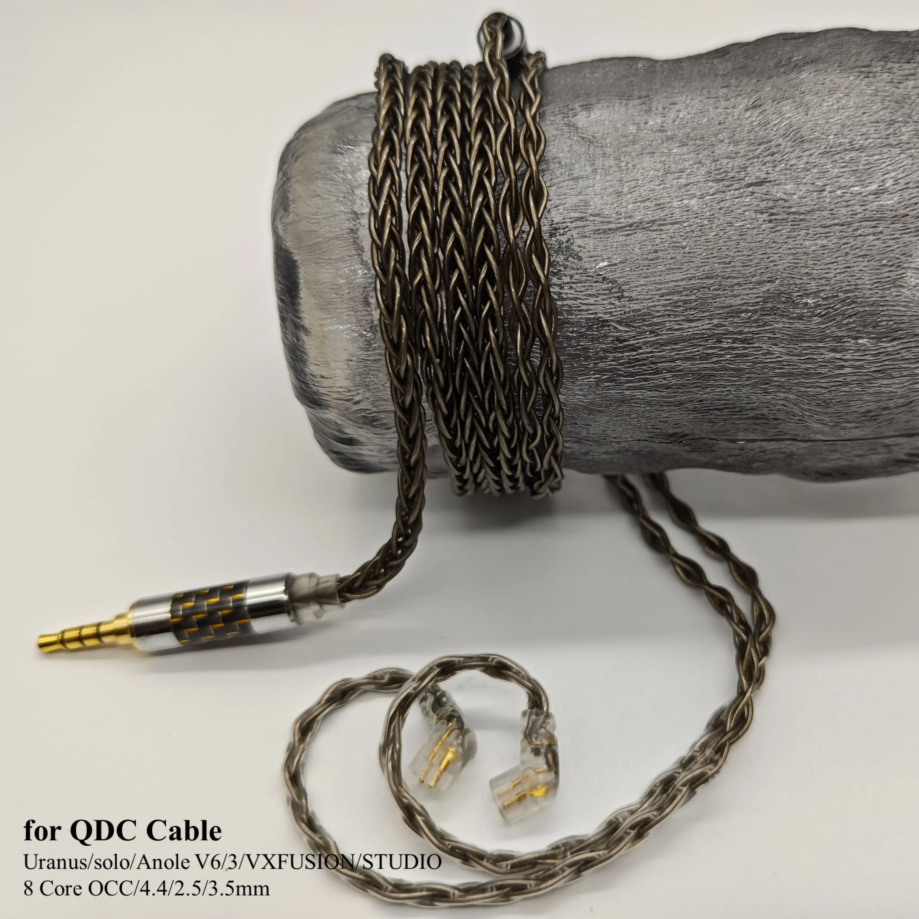 QDC 8-ядерные наушники OCC Серебряный смешанный обновленный кабель провод для наушников для QDC Uranus V3 V14 Anole V6 VX FUSION STUDIO 3,5 с микрофоном