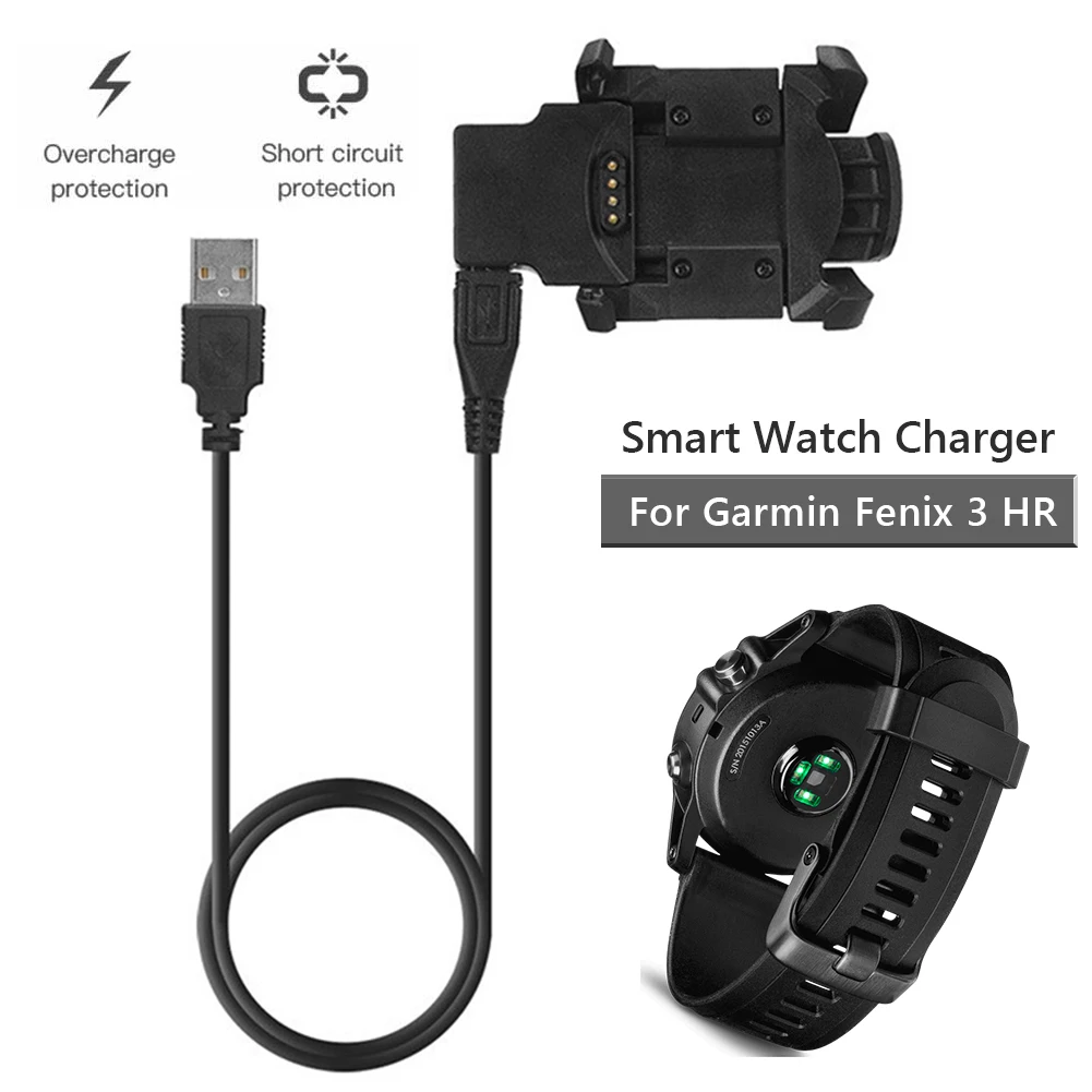 Фото USB зарядная док-станция с зажимом для Garmin Fenix 3/Fenix 3 HR/Fenix 3 Sapphire/Quatix 3/Tactical x Bravo Sport зарядное устройство для умных часов №5