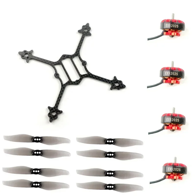 HappyModel Crux3 3-дюймовый комплект рамы для зубочисток с 4 шт. двигателями EX1202.5 KV6400/8000KV/11500KV, 4 пары Gemfan 3018, пропеллер 1,5 мм