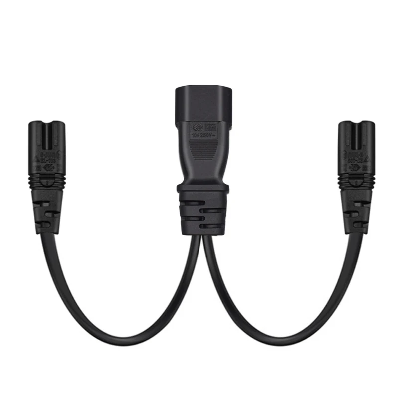 32 см 3-контактный штекер IEC320-C14 к IEC320-C7 + C7 гнездовой адаптер, Y-образный разветвитель, кабель преобразователя линия (art.: 3920c4baf34f0) - 3920c4baf34f0