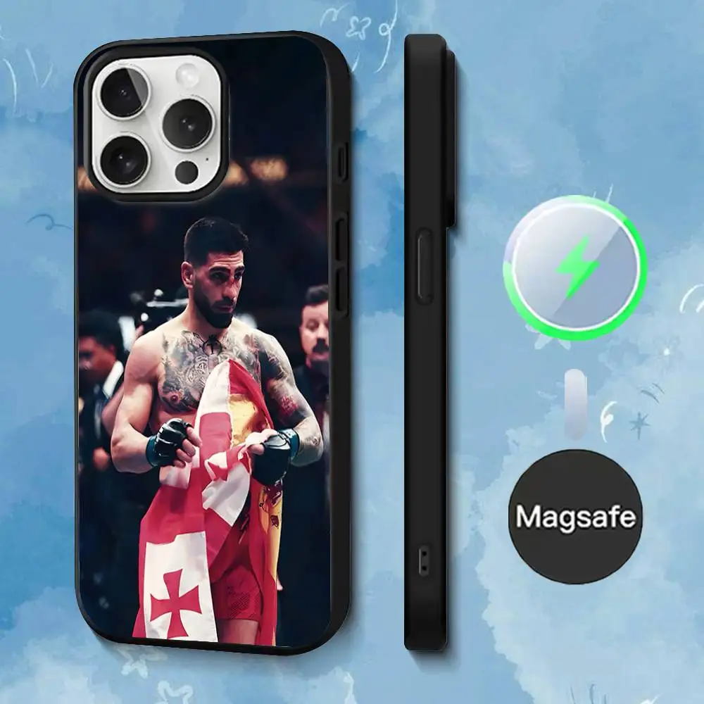 Фото Чехол для телефона Ilia Fighting T-Topuria для iPhone 17,16,15,14,13,12,11,Pro,Max,Plus,Mini,SE4,E с магнитной беспроводной зарядкой Magsafe №4