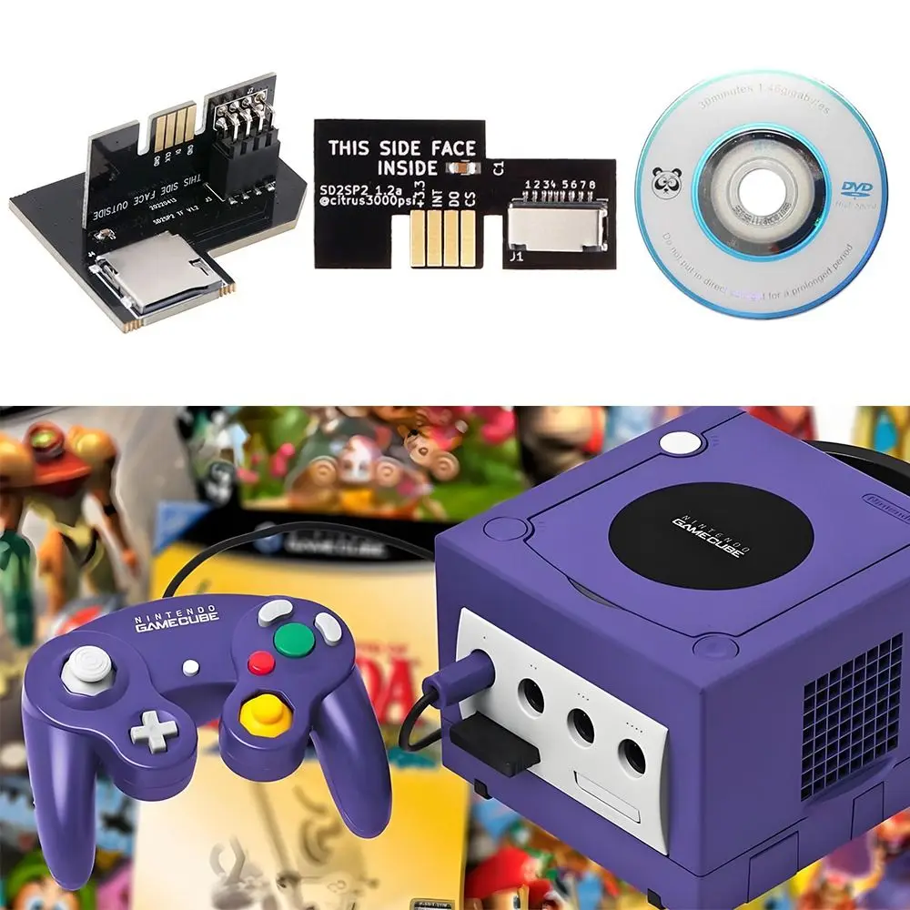 Совместимый адаптер Plug and Play NGC SD2SP2, высокоскоростной DIY швейцарский загрузочный диск, игра SDLoad для NGC/Nintendo Gamecube, резервное копирование