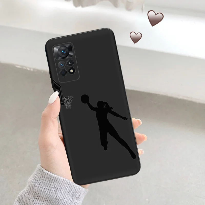 Фото Чехол для телефона Redmi 10C 10A Note 11 Pro 10 10s 11s Basketball Dunk Aerial dance Xiaomi 10t 11t Lite Черный Мягкий защитный чехол №4