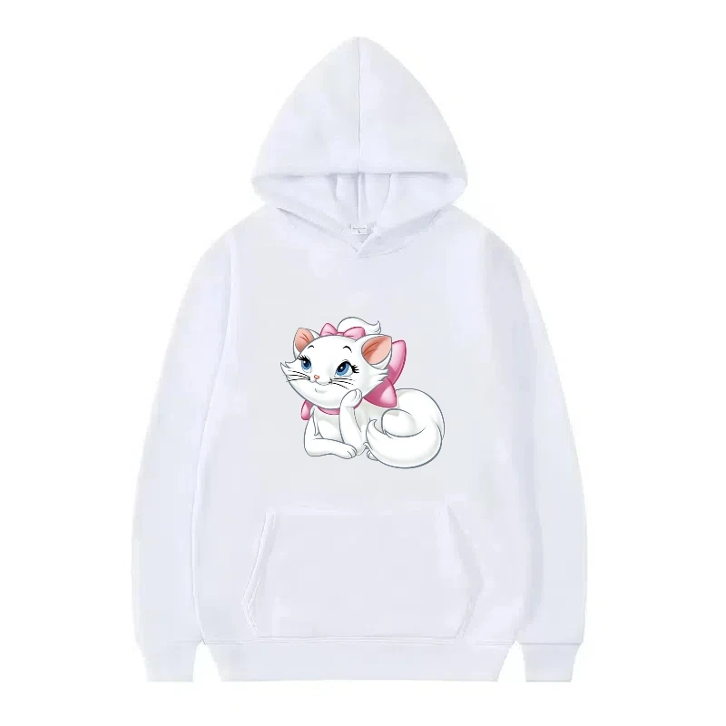Disney The AristoCats узор женские флисовые свободные белые осенние забавные топы одежда пуловеры женские дешевые толстовки мужские толстовки