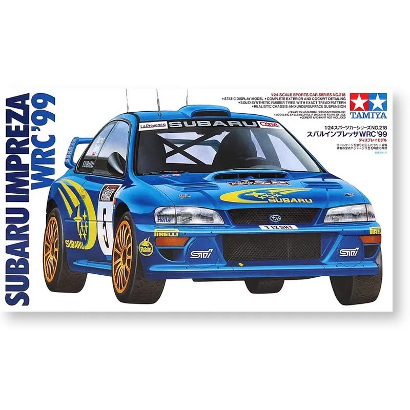 Фото 1/24 TAMIYA сборная модель автомобиля Subaru Leopard WRC99 фигурка раллийного автомобиля 24218, игрушечная модель автомобиля, украшение для комнаты, детская игрушка в подарок №4