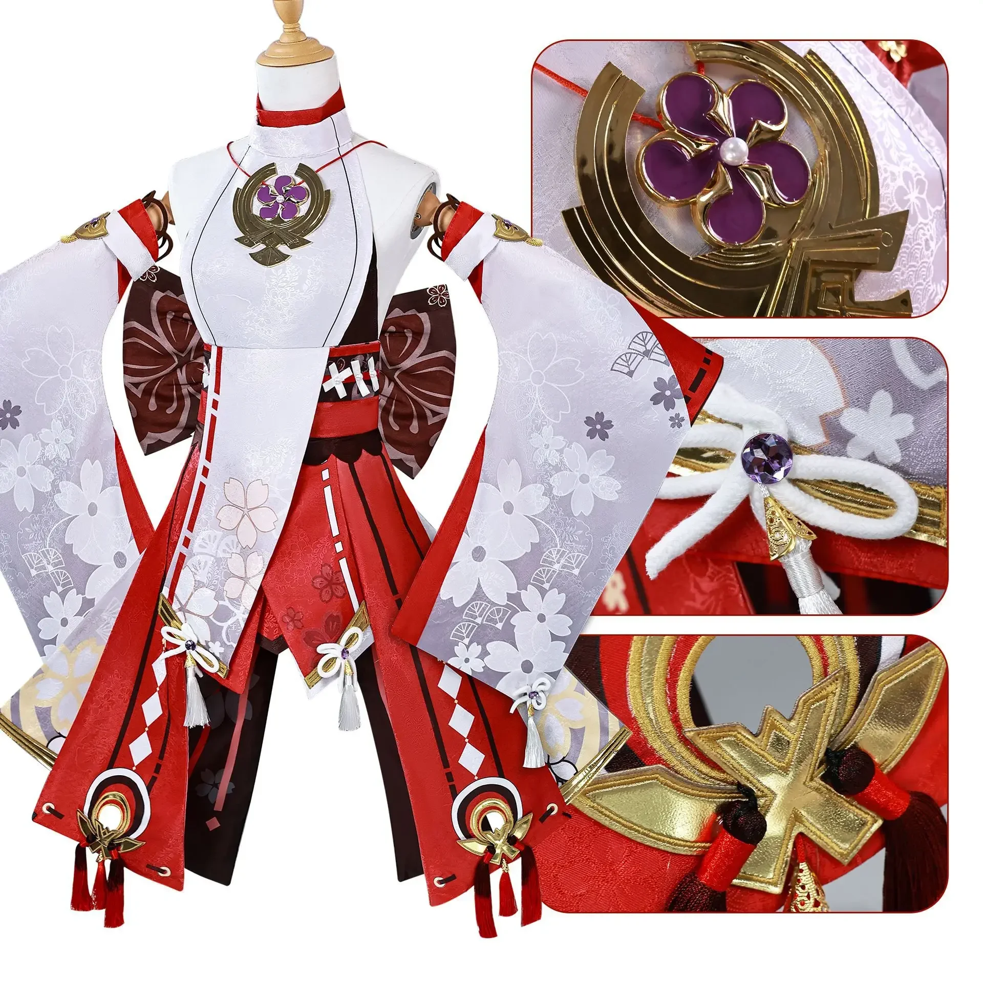 Фото Yae Miko SSR Косплей Костюм Genshin Impact Яэ Мико Хэллоуин Лиса Кицунэ Девушка Полный комплект Парик Уши Туфли 2025 №2