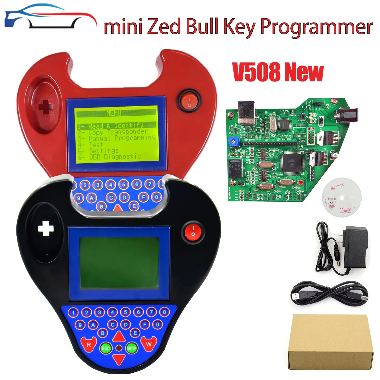 Mini zed bull автомобильный программатор ключей от машины умный автомобильный транспондер инструмент ZEDBULL чип-считыватель автомобильных ключей без ограничения жетонов