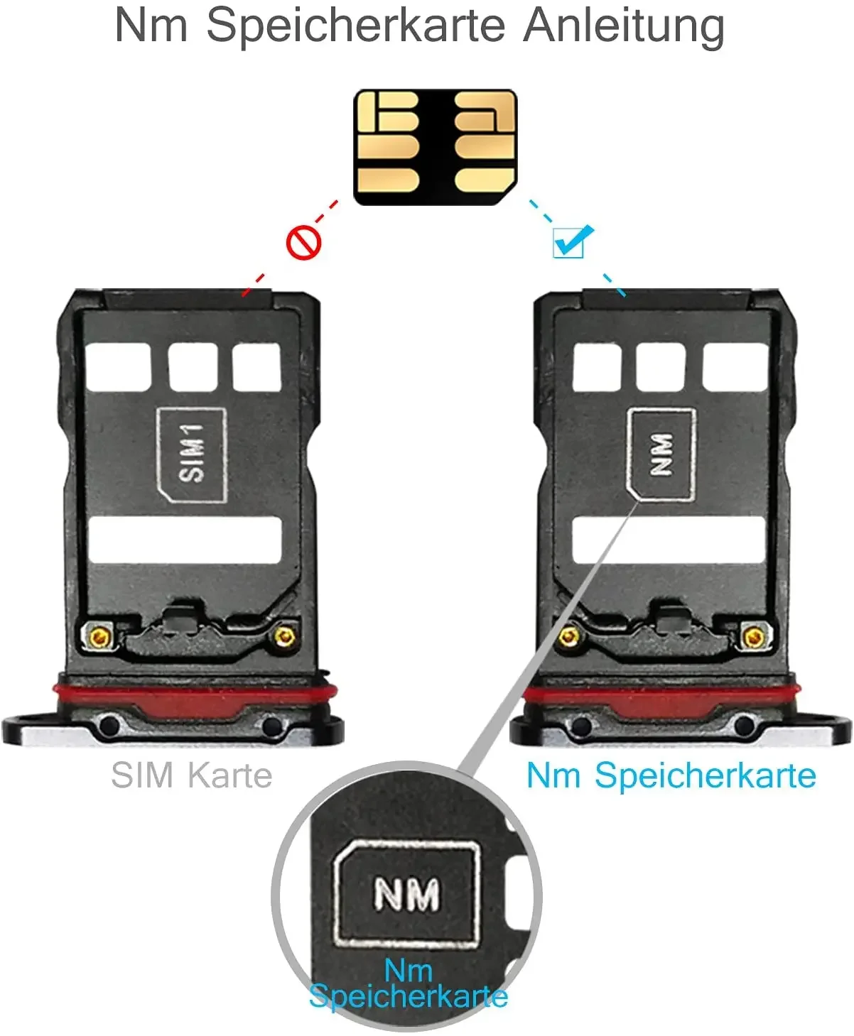 Фото Новая версия Huawei NM Карта памяти 64 ГБ/128 ГБ/256 ГБ 90 МБ/с NM-карта для Mate 30 Pro Mate 30 RS P50 Pro P60 Mate 20 Pro 20 X RS №4