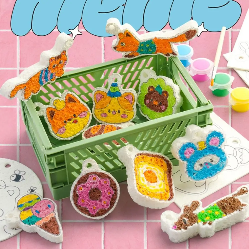 Фото С мольбертом DIY Puffy Paint Kit Губка Текстура Красочные ручки Набор ручек для рисования Креативный дизайн Puffy Effect 3D Рисунок Холст №4