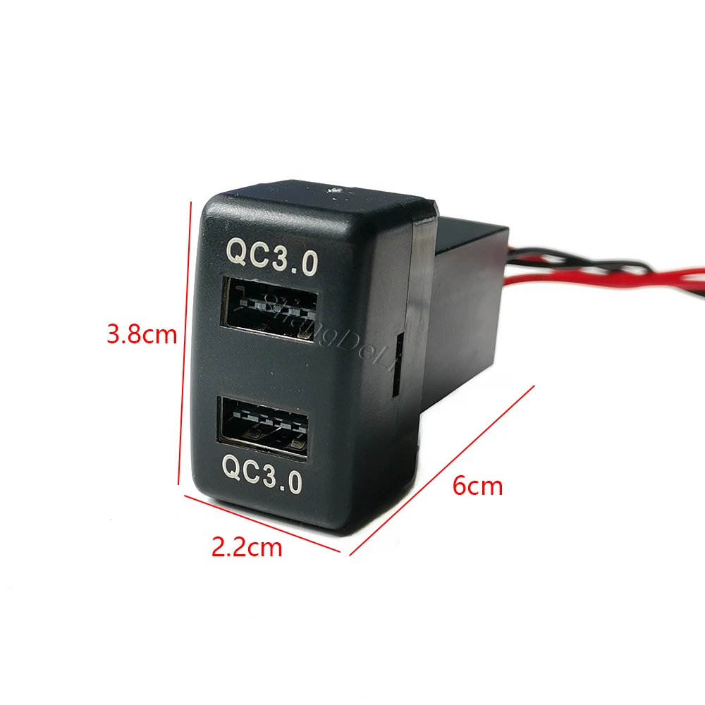 Фото Автомобильный USB-разъем QC3.0, быстрое зарядное устройство для телефона, адаптер питания, модернизированные автомобильные аксессуары, пригодные для Isuzu 700P KV100 KV60 №2
