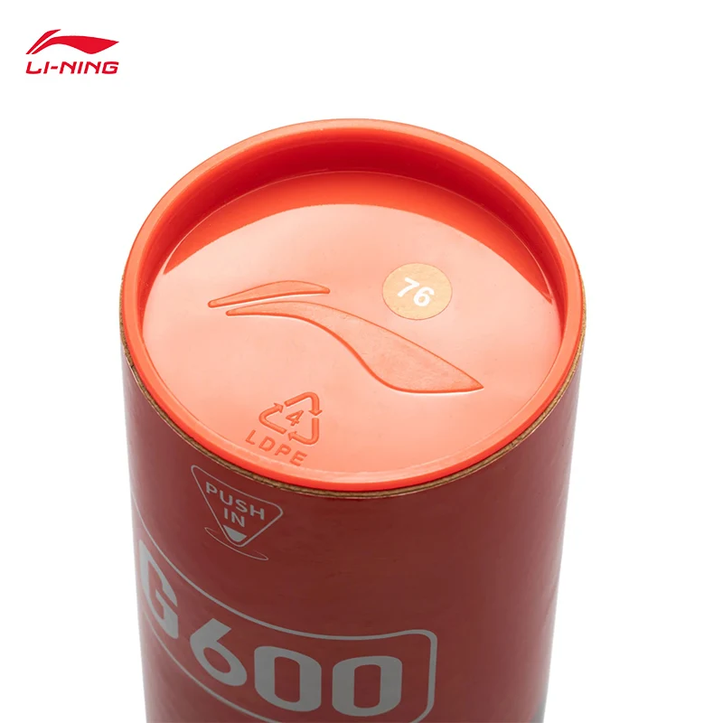 Фото Серия LI-NING для бадминтона G600, 76 скоростей и 77 скоростей, бадминтон с гусиными перьями (12 шт./бочка) AYQR008 №4