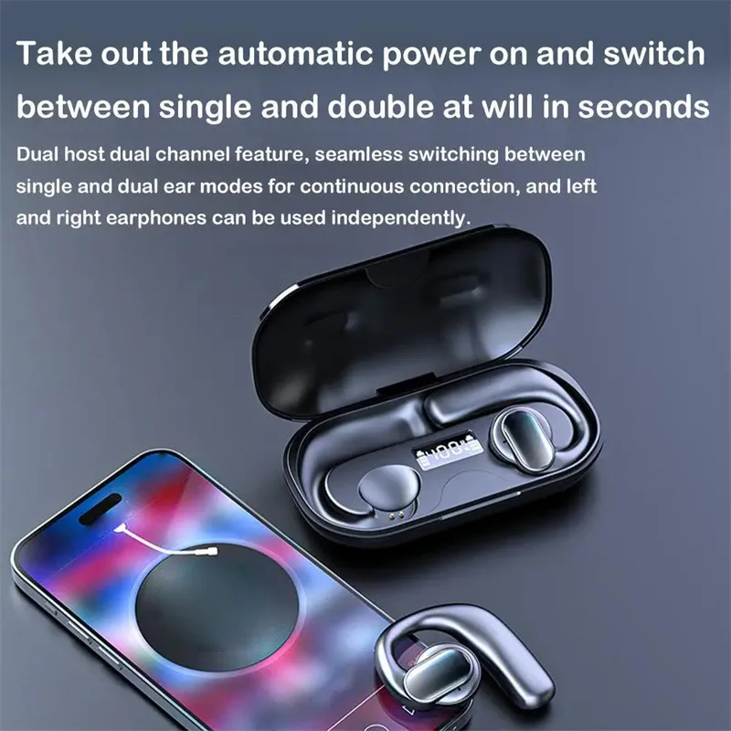 НОВЫЕ Bluetooth S901 наушники-крючки TWS беспроводные наушники с шумоподавлением аккумуляторный дисплей наушники HD гарнитуры для звонков (art.: 3920cc809f42a) - 3920cc809f42a