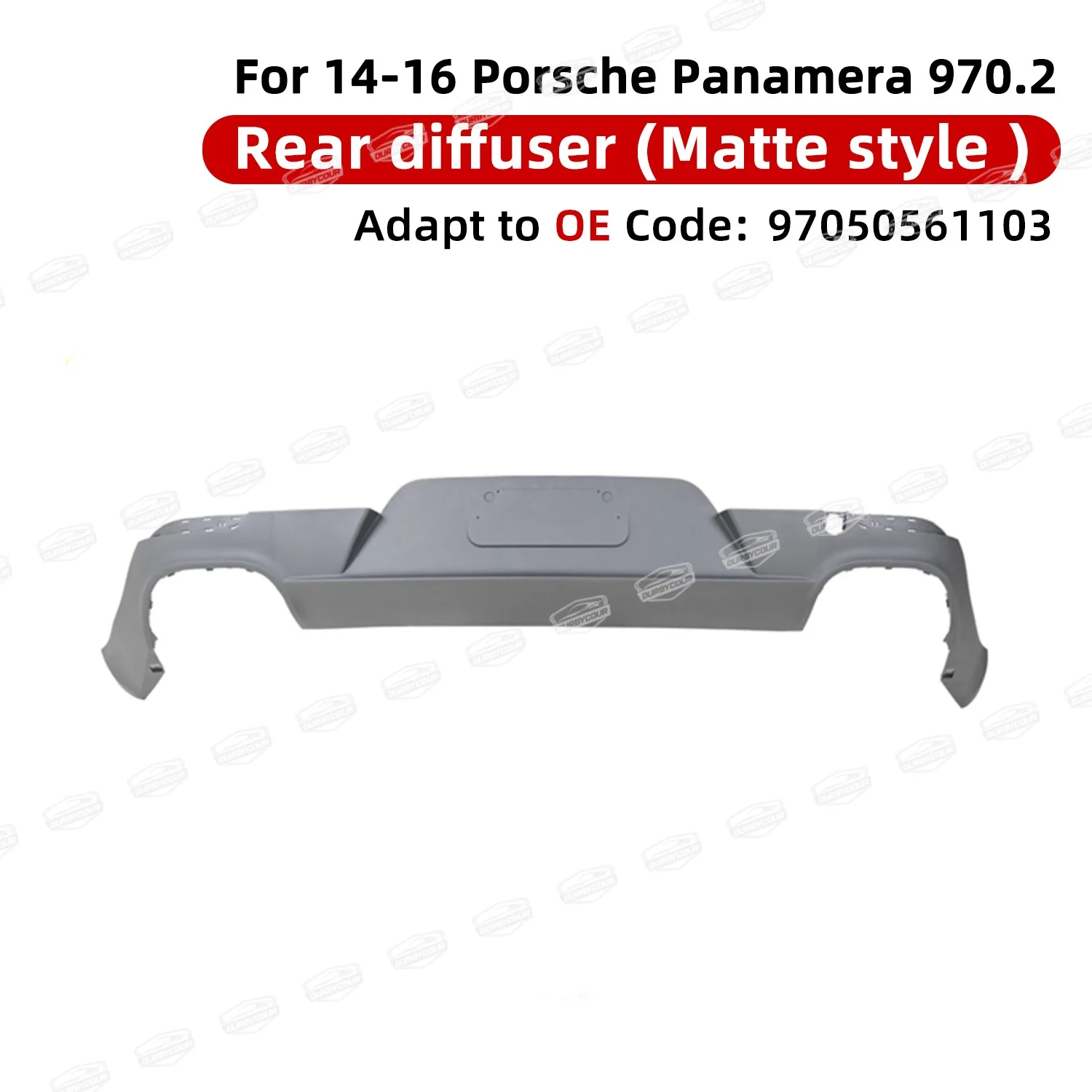 Для 2014-2016 Porsche Panamera 970.2 OE задняя губа с каркасной поверхностью OE 97050561103   аэрозольная краска OEPOR14PMRL