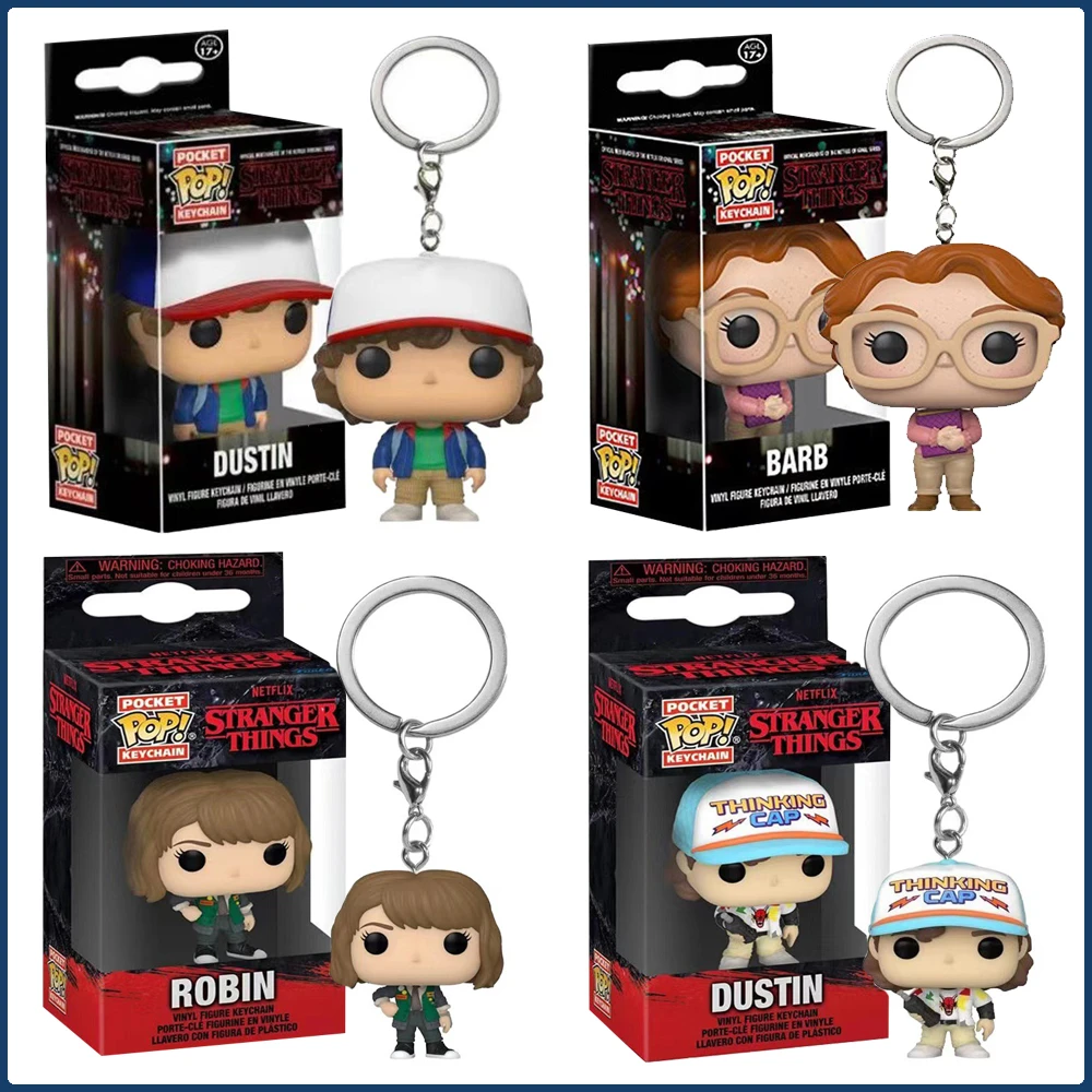 Брелки Funko, научная фантастика, триллер, драма, странные дела, одиннадцать Дастин Робин, кулон серии Q-версии, брелок, подарки для детей