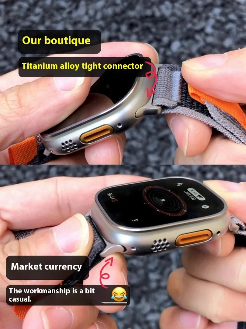 Фото Kaker Storm Premium Подходит для Apple Watch iwatch Strap Ultra Wild Path Разъем из титанового сплава 49 №2