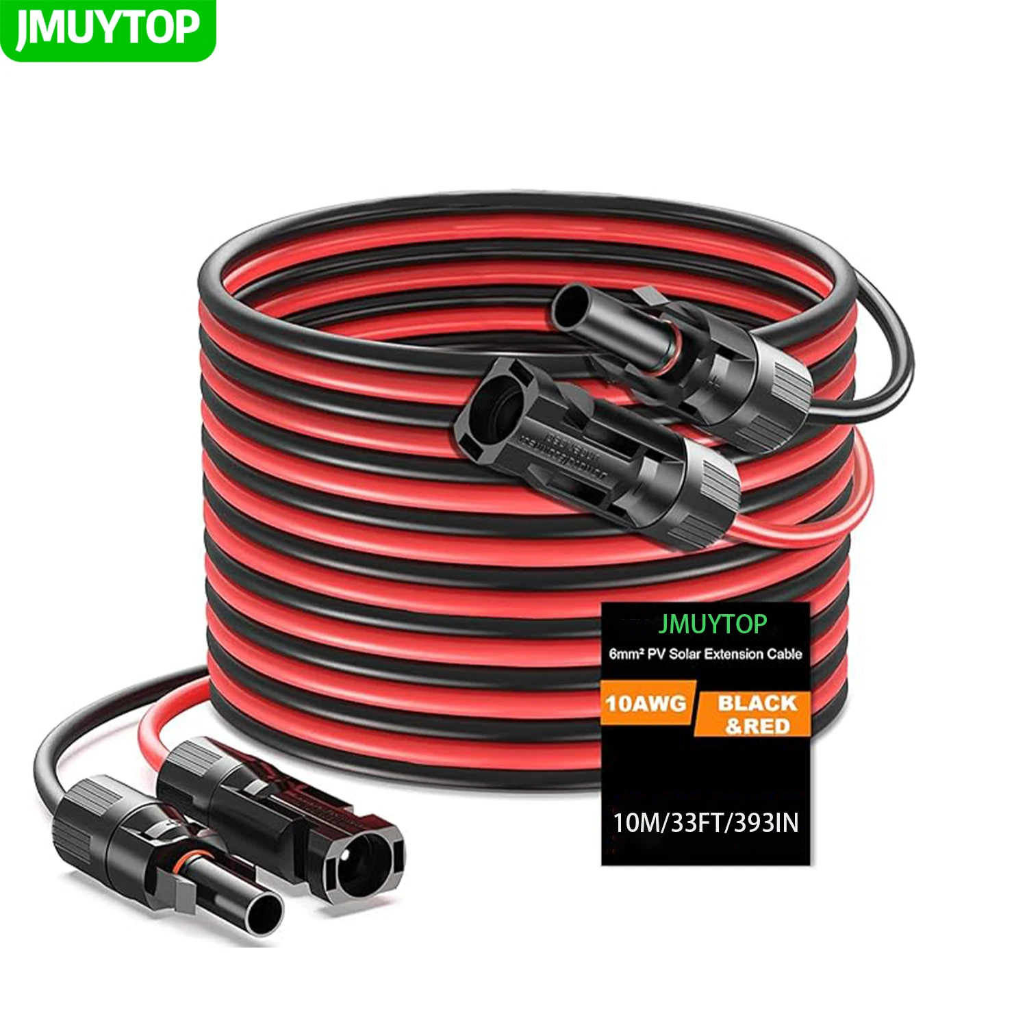 JMUYTOP 33 фута/10 м солнечный кабель 6 мм2 для ecoflow delta river 2 3 MAX фотоэлектрическая панель аксессуары для портативной электростанции