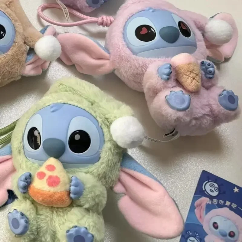 Фото Disney Lilo&Stitch Eat Something Before Sleep Series слепая коробка игрушка Mystery Box аниме фигурка Stitch кукла украшения детский рождественский подарок №5